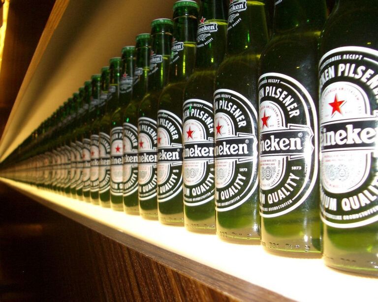 Een vloer in een Heineken-brouwerij